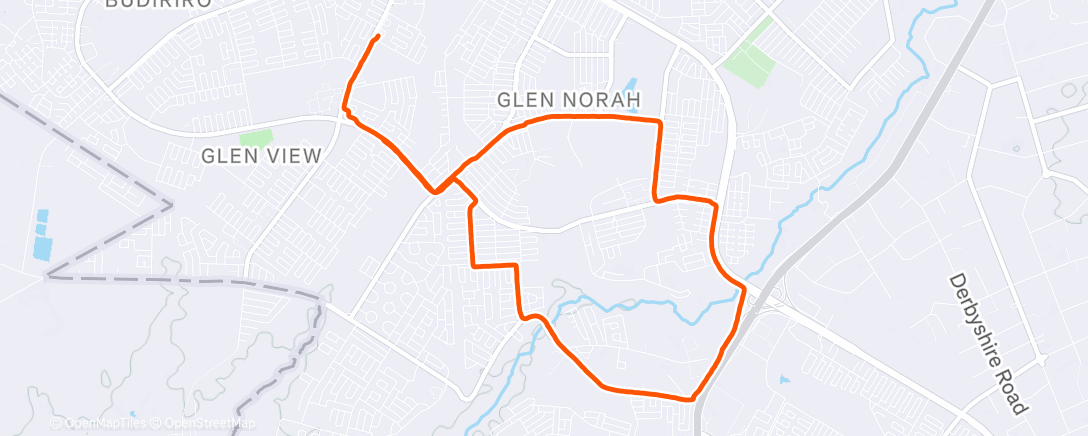 Map of the activity, Morning Run/ Walk