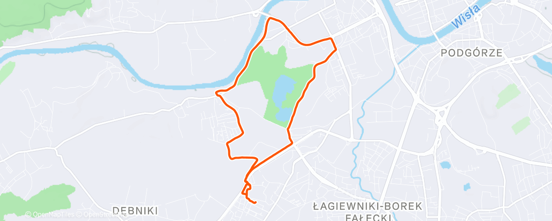 Map of the activity, Evening Run
