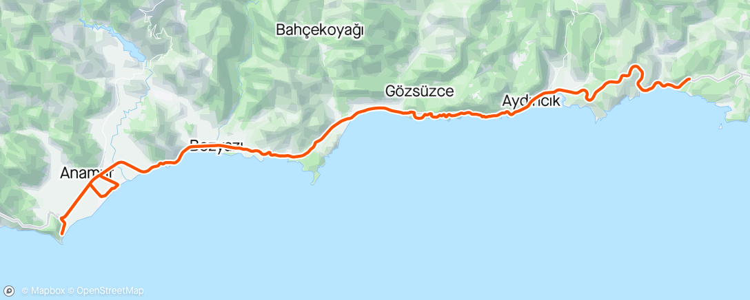 Map of the activity, Tour of Mersin stage1