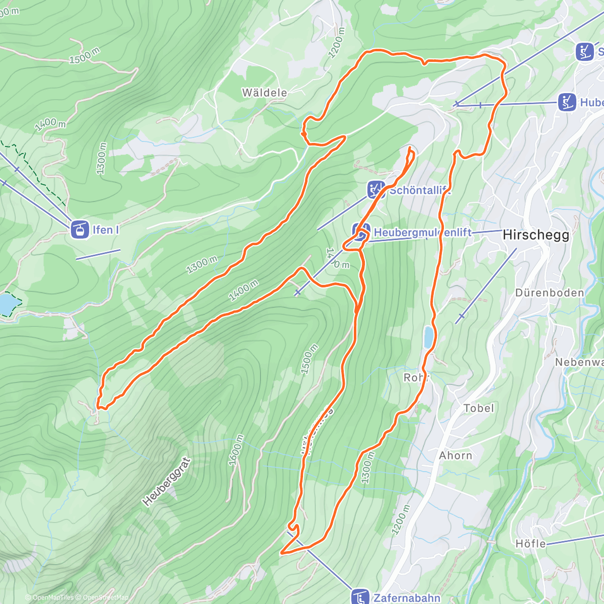 Map of the activity, ☁️ Trailrun • Z2 💚 • Der Hütten-Hüpfer mit Höhenmeterfüllung