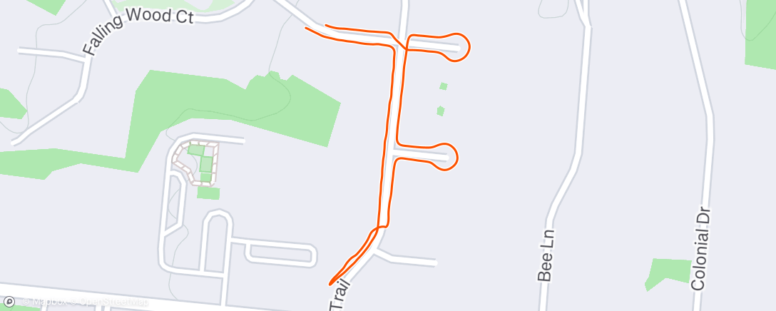 Map of the activity, Afternoon Walk