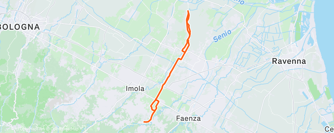 Map of the activity, Volta de bicicleta à hora do almoço