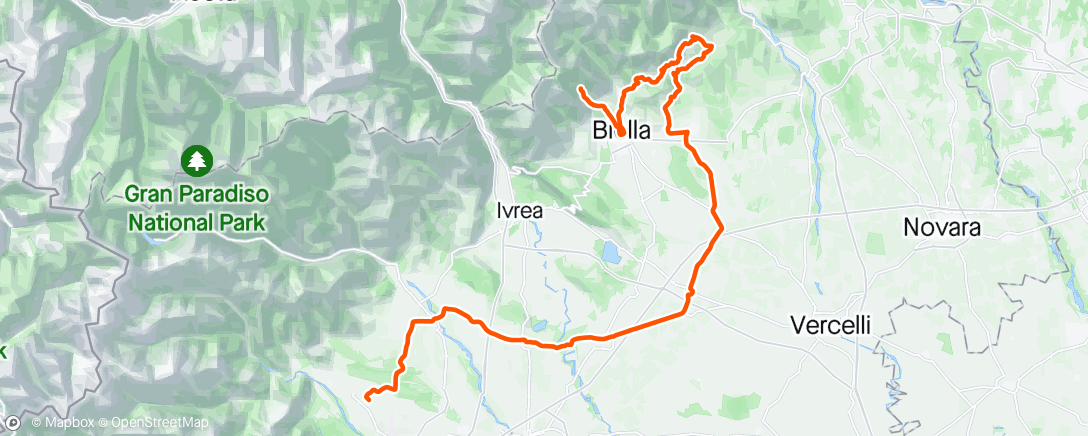 Map of the activity, Giro d’Italia Stage 2