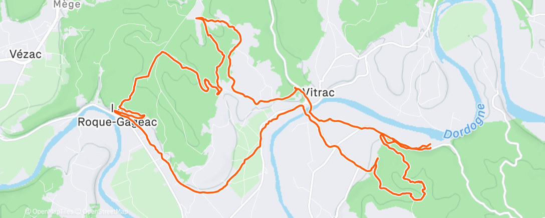 Map of the activity, Sortie en VTT électrique dans l'après-midi