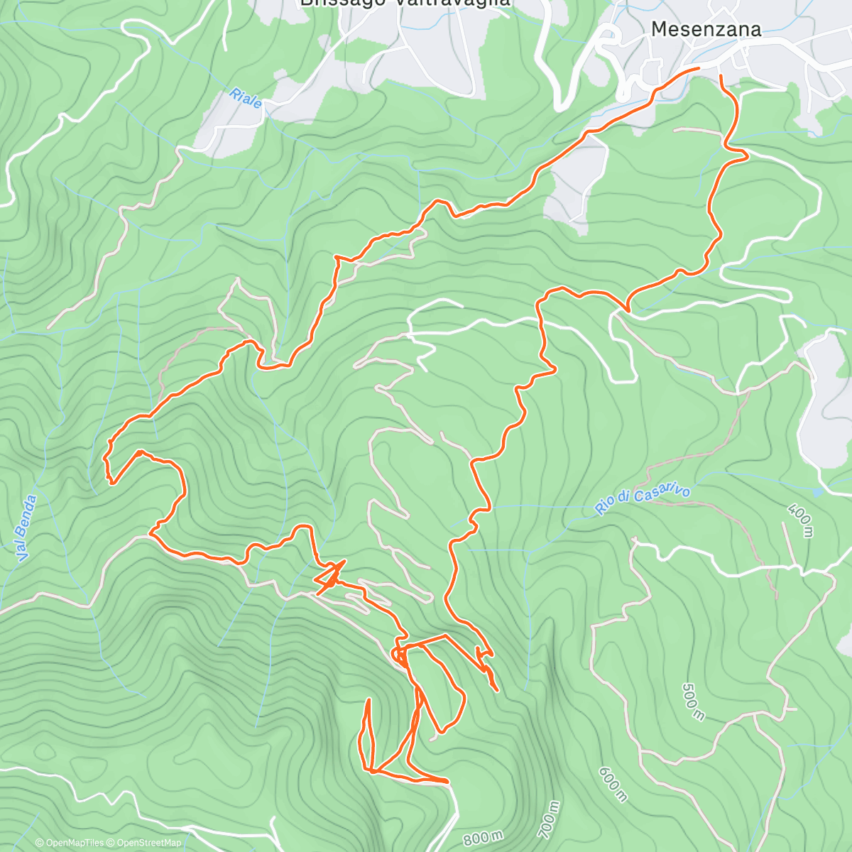 Map of the activity, Sulle tracce del mojanchi trail