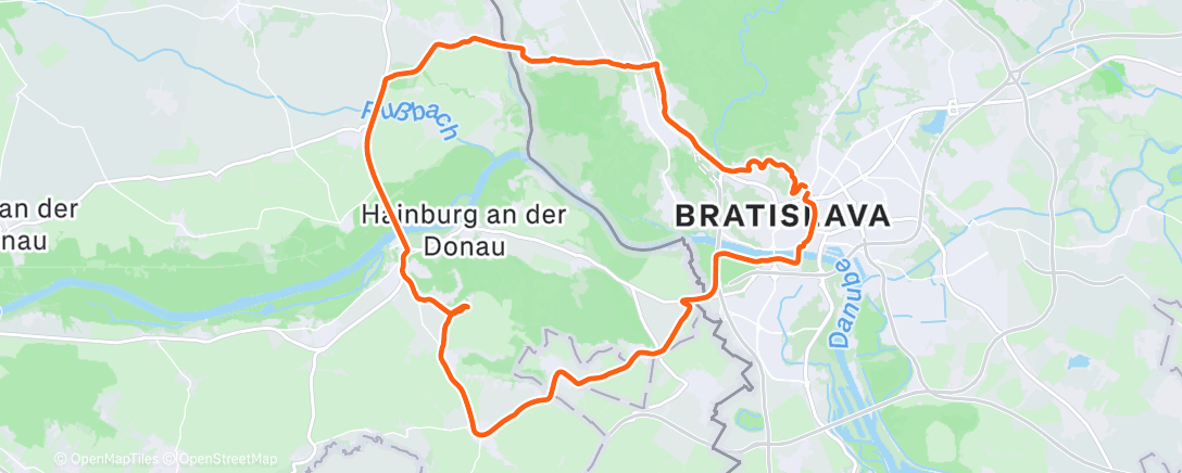 Карта физической активности (Lunch Ride)