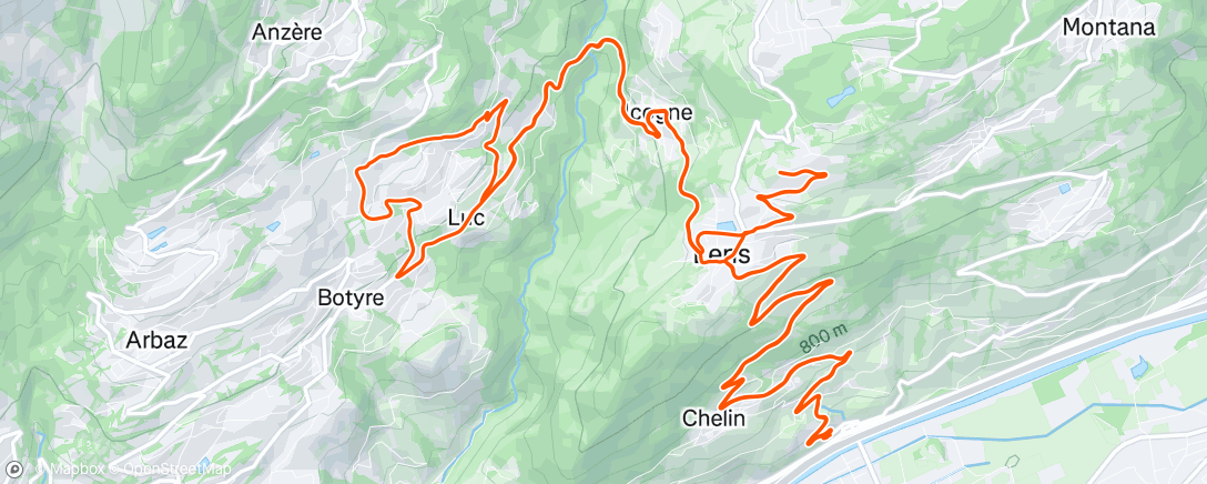 Map of the activity, Sortie vélo le matin