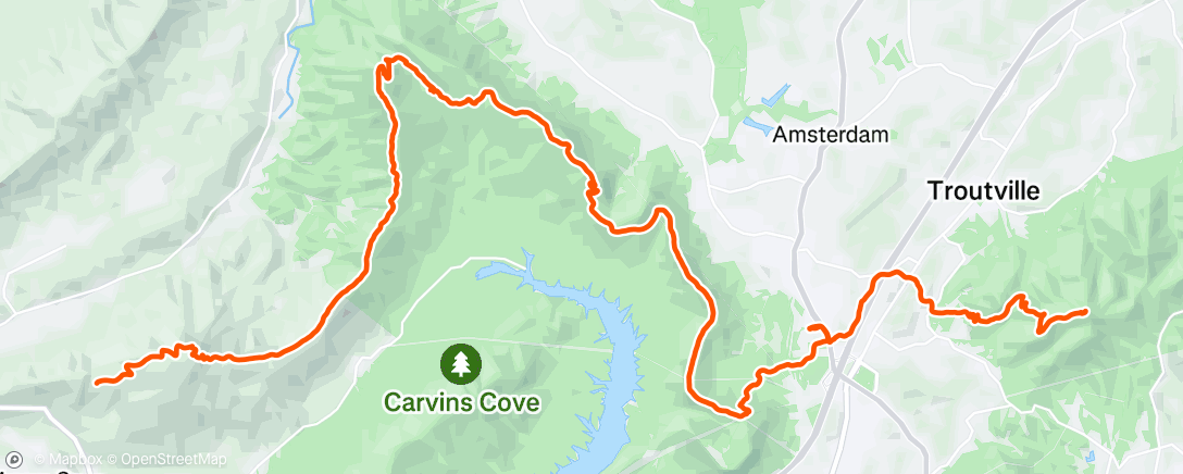 Map of the activity, Morning Hike