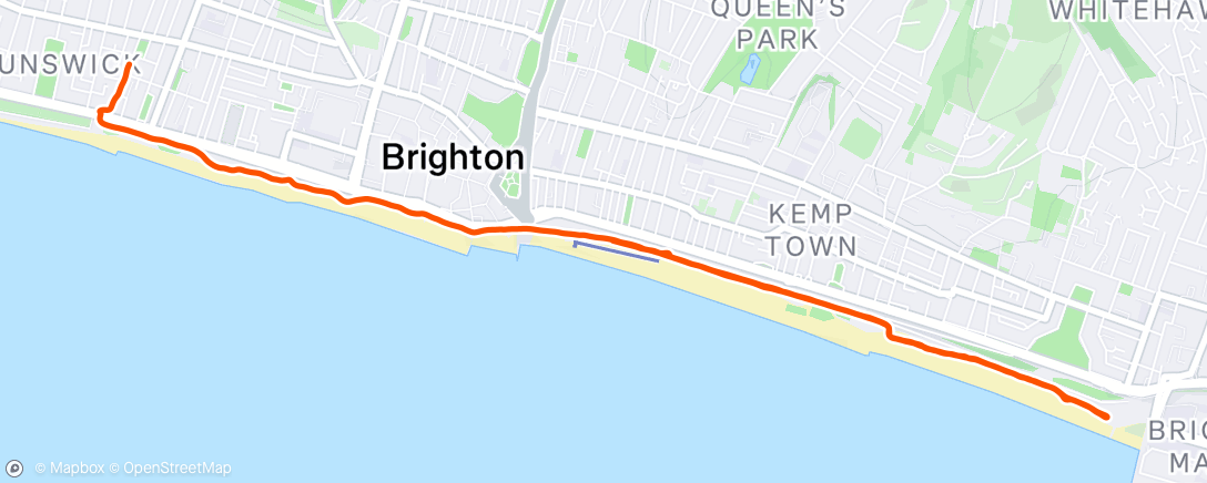 Map of the activity, Morning Run