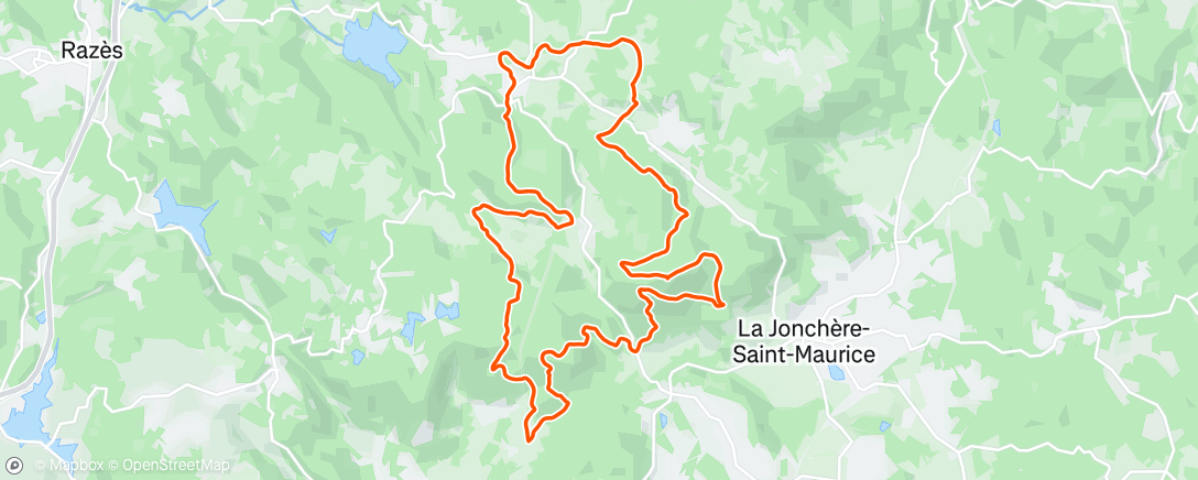 Map of the activity, Trail le matin