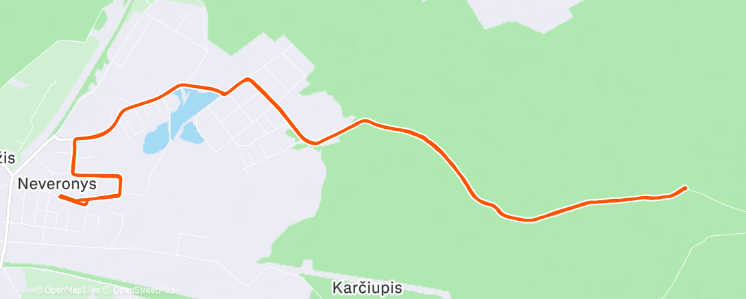 Map of the activity, Lunch Run