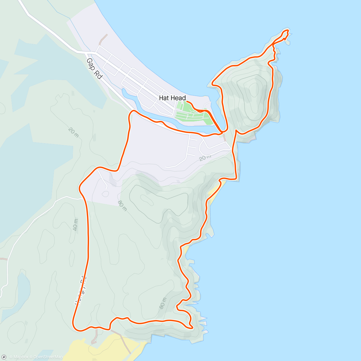Map of the activity, Another loop with Daz on the trails