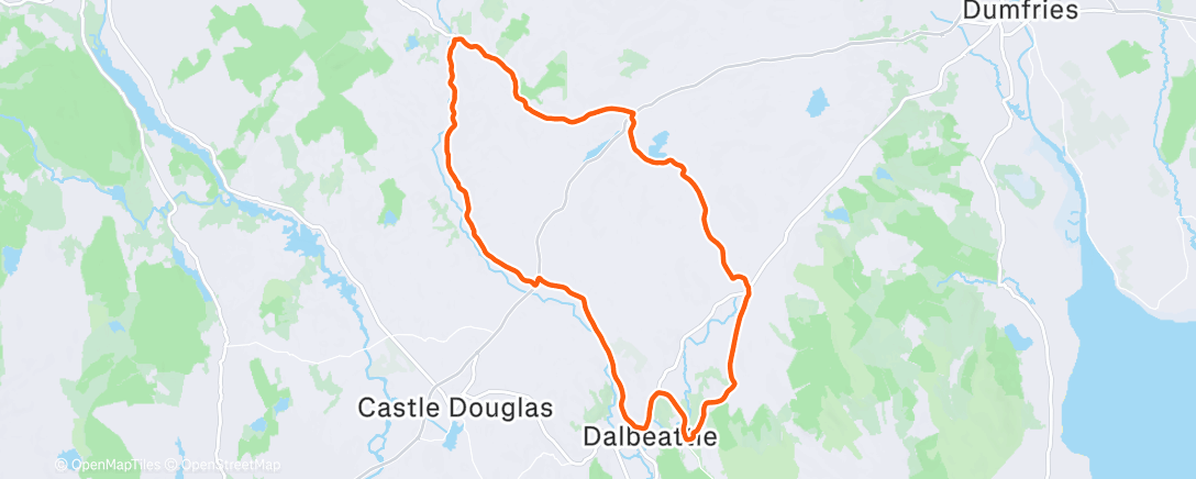 Map of the activity, Lunch Ride