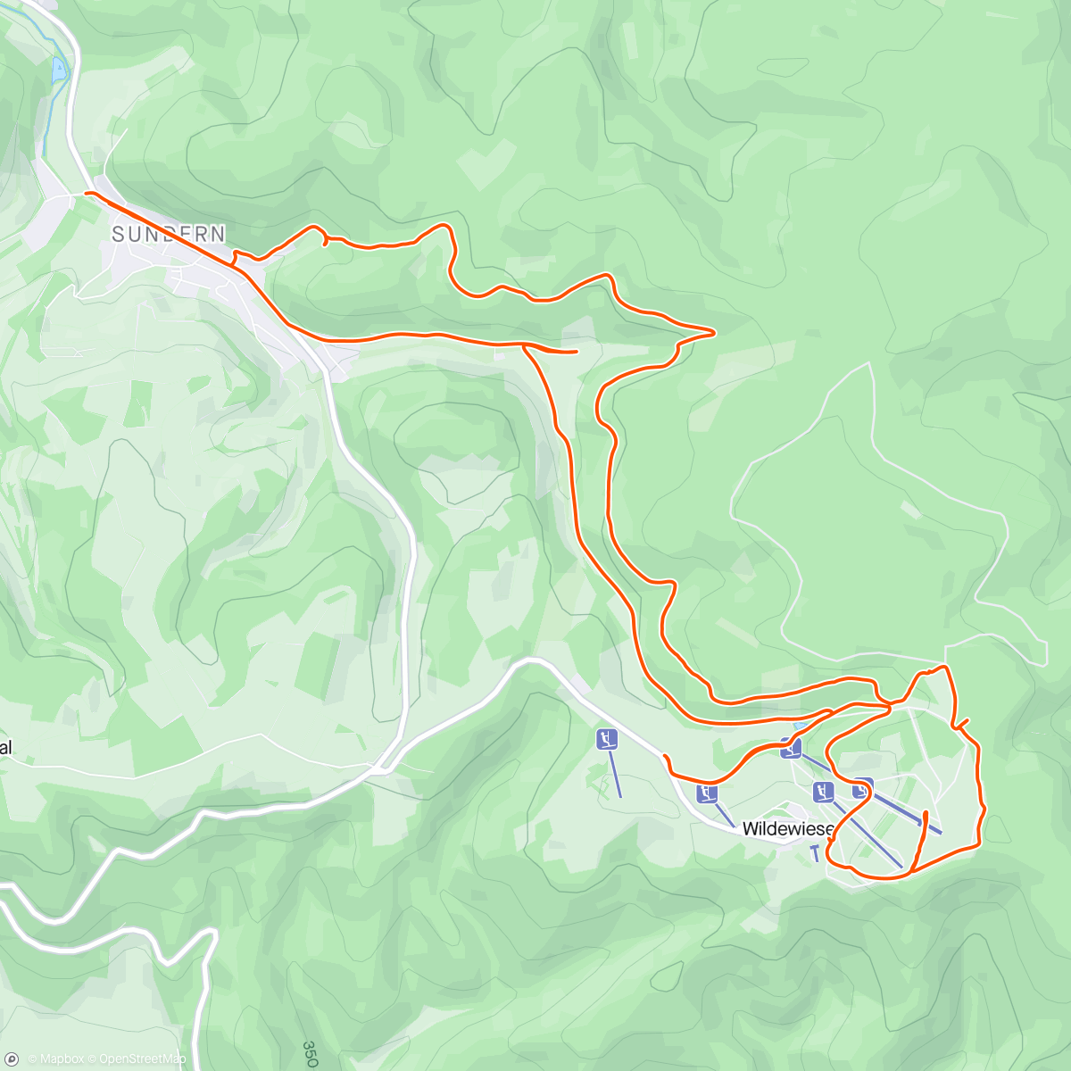 アクティビティ「Radtour mit Junior nach dem Nachwuchsrennen in Sundern-Hagen」の地図