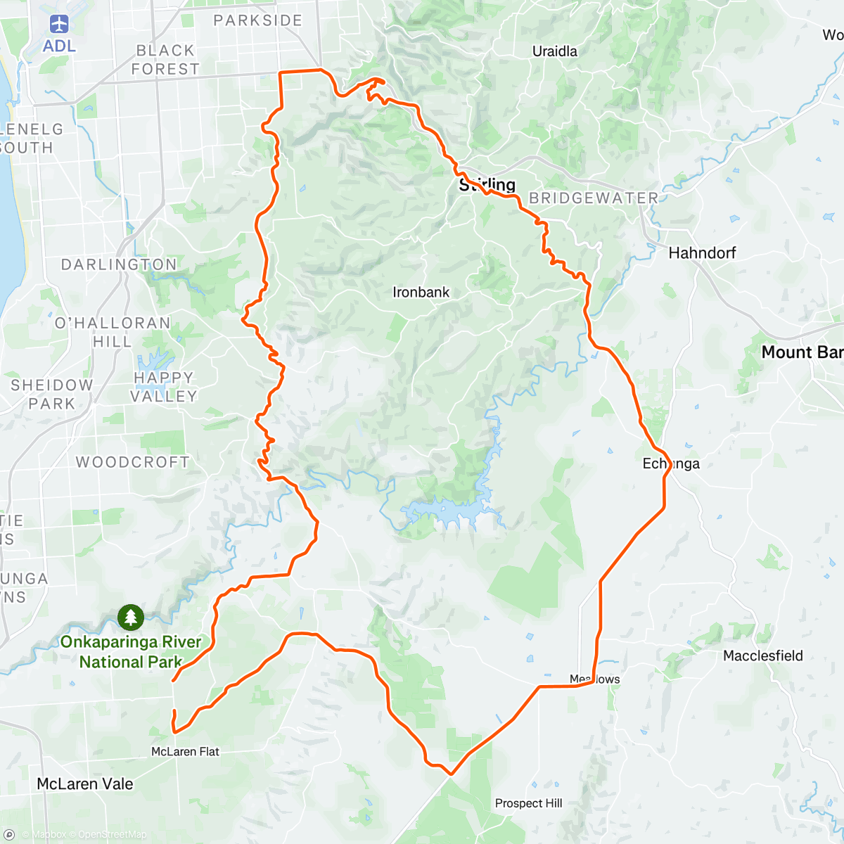 Mapa de la actividad, Morning Ride