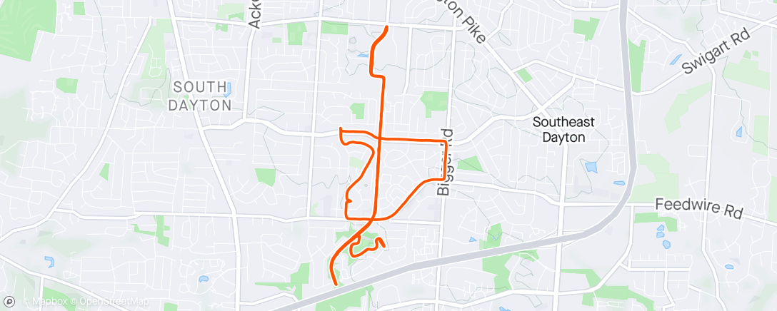 Map of the activity, Morning Run