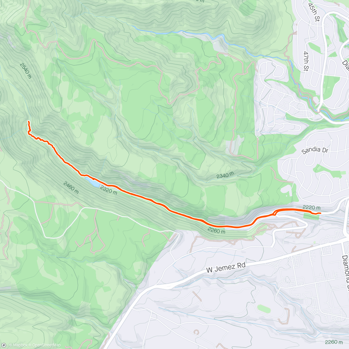 Map of the activity, JMTR course clearing: LA Canyon