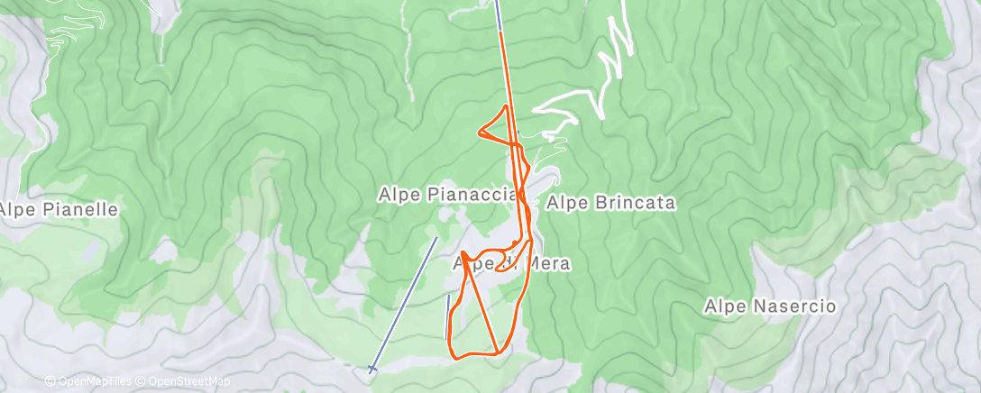 Map of the activity, Prima uscita della stagione a Mera