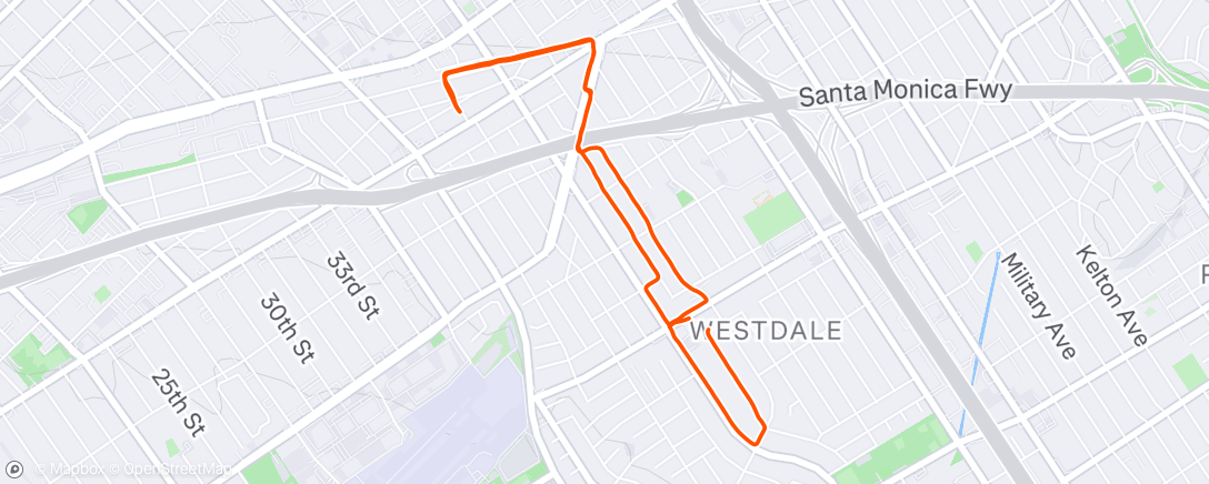 Map of the activity, Afternoon Run