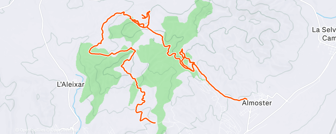 Карта физической активности (Bicicleta por la tarde)