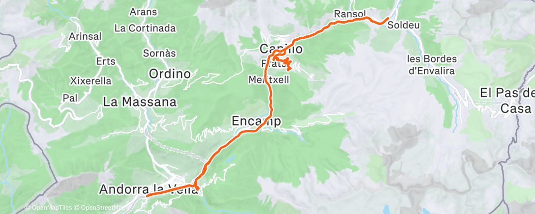 Map of the activity, Morning Ride