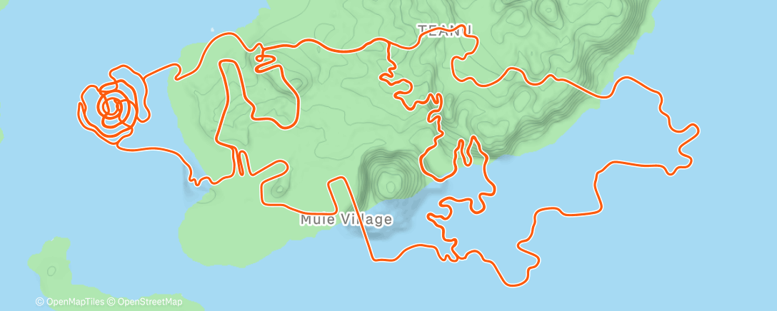 Mappa dell'attività Zwift - Big Foot Hills in Watopia