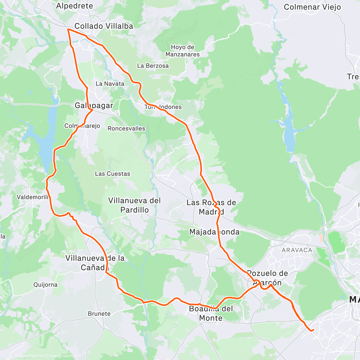 Mapa de la actividad (Vuelta a los origines.)