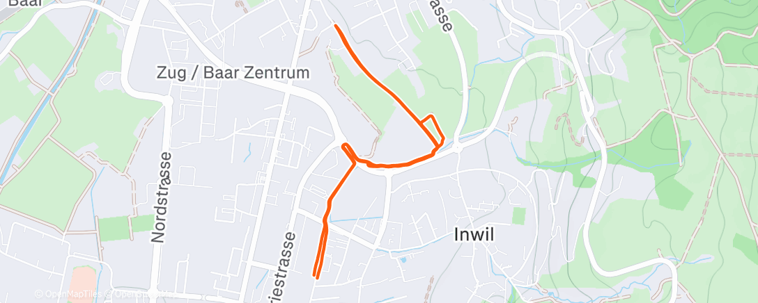 Map of the activity, Lauf am Morgen