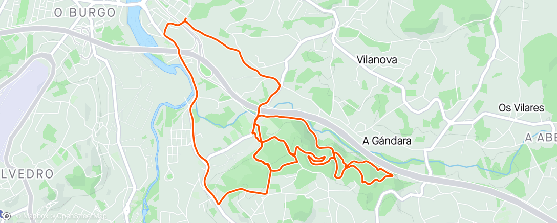 Mappa dell'attività Carrera de montaña vespertina