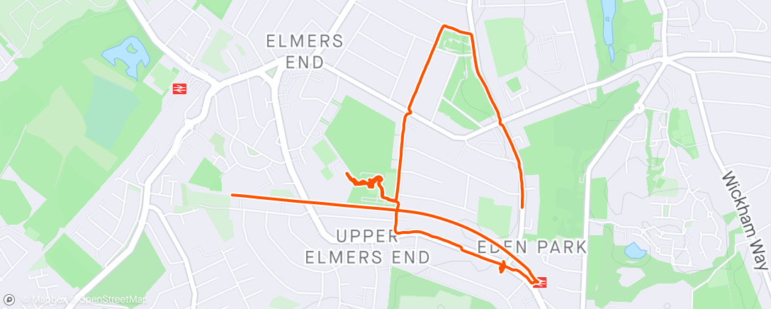 Map of the activity, 2km row then Yin Yoga 🧘