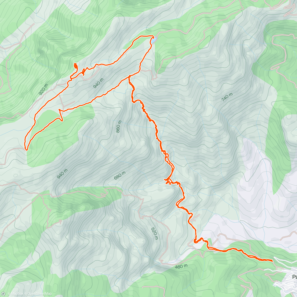 Map of the activity, Montsagres Pauls i Horta - Tossal d'en Grilló