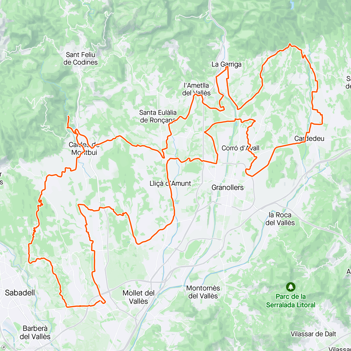Map of the activity, Vallès Classics del 2023