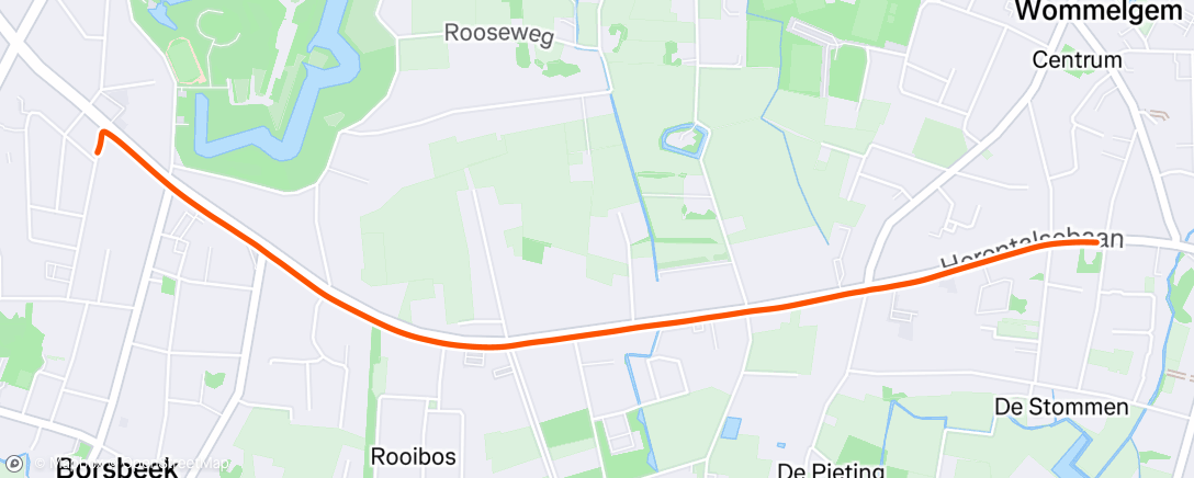 Map of the activity, Morning Ride