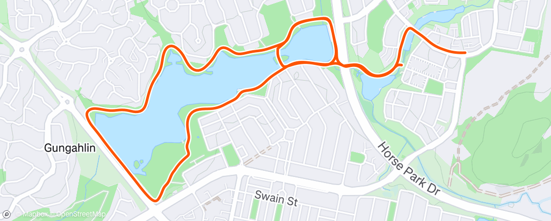 Map of the activity, Afternoon Run