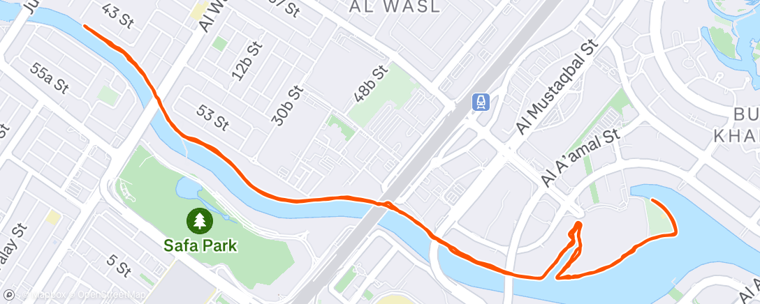 Map of the activity, Night Run