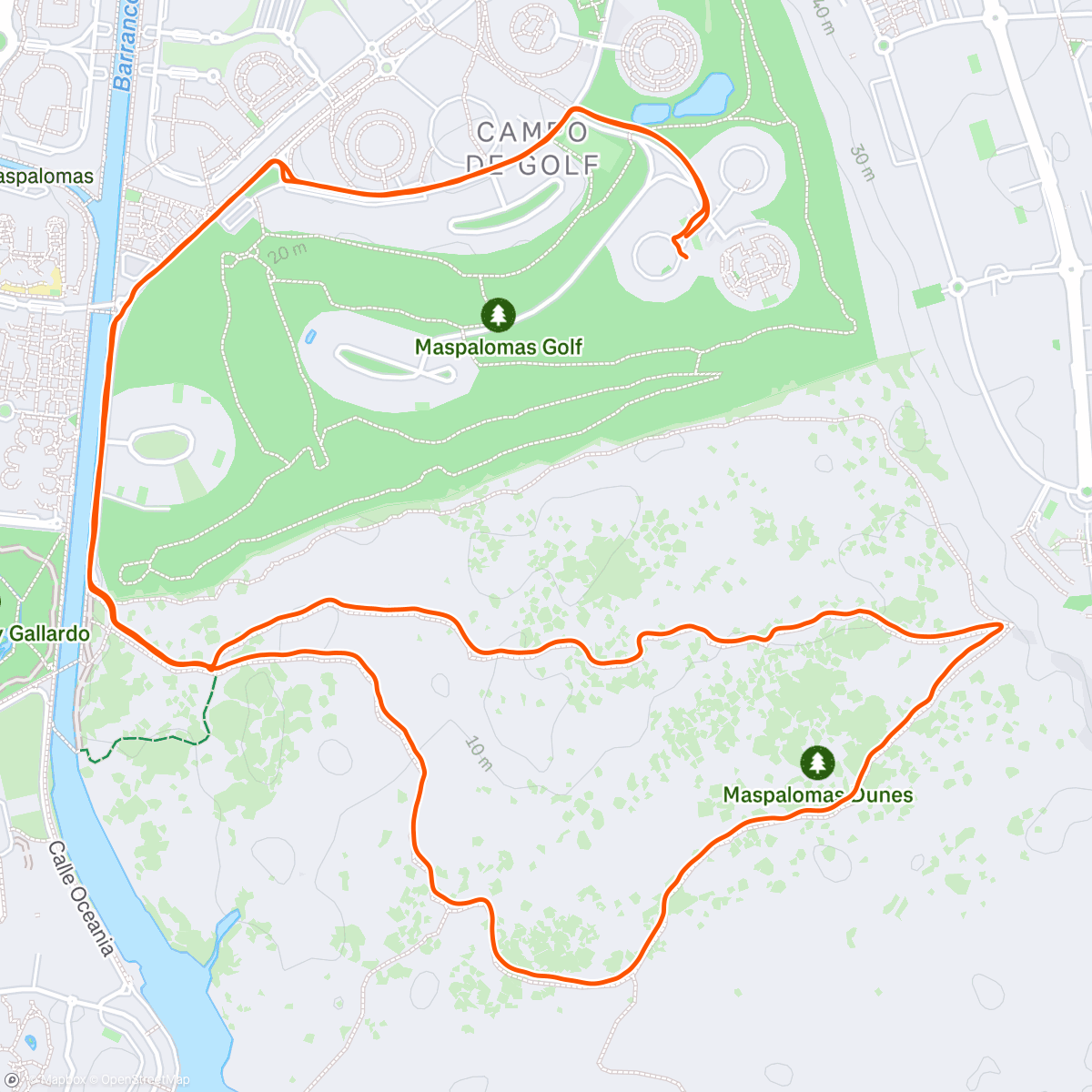 Map of the activity, Duinen loop