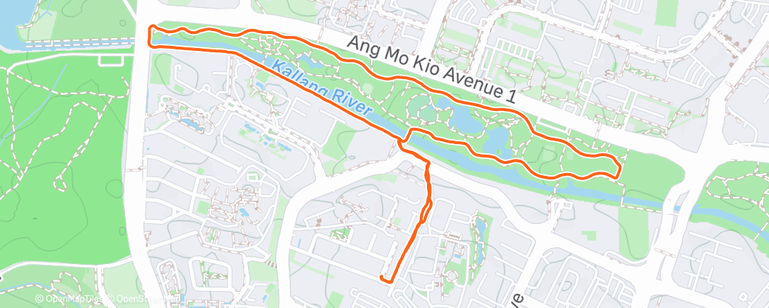 Map of the activity, Morning Run
