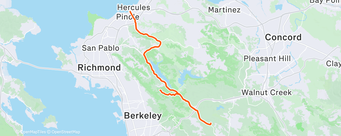 Map of the activity, Afternoon Ride