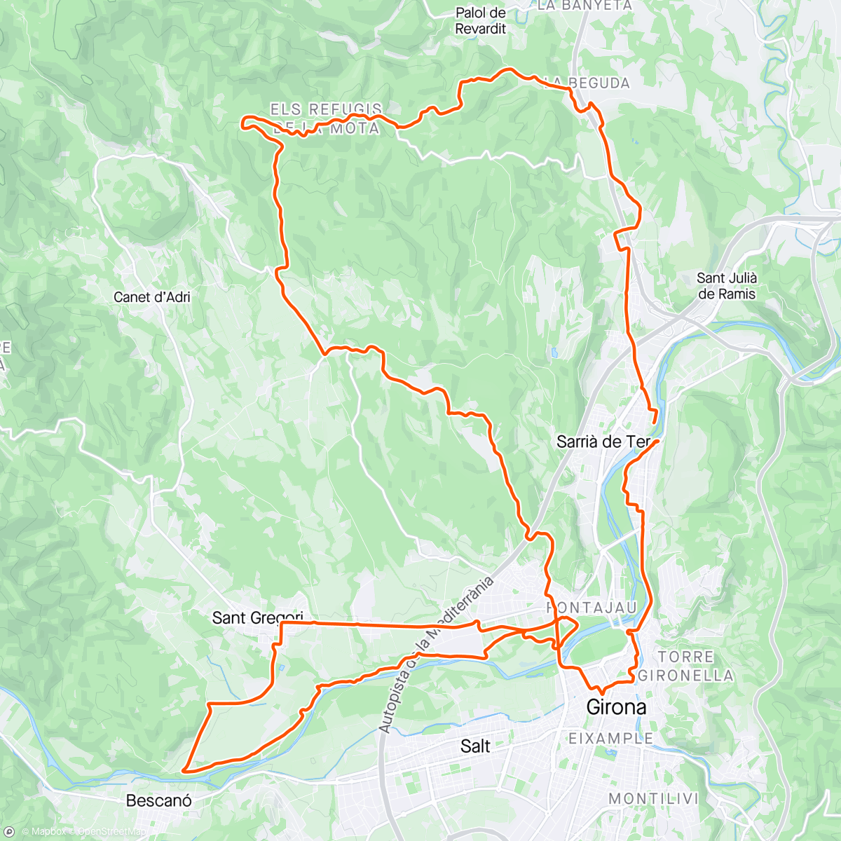Map of the activity, Sportful shakeout