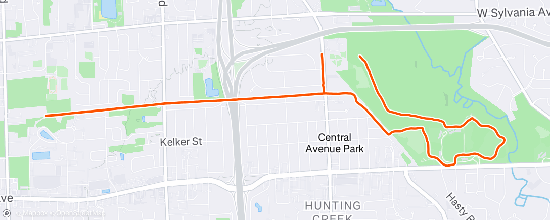 Map of the activity, Morning Run