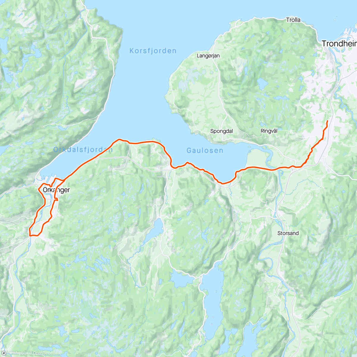 アクティビティ「Team Rynkeby Trøndelag - sunday ride」の地図
