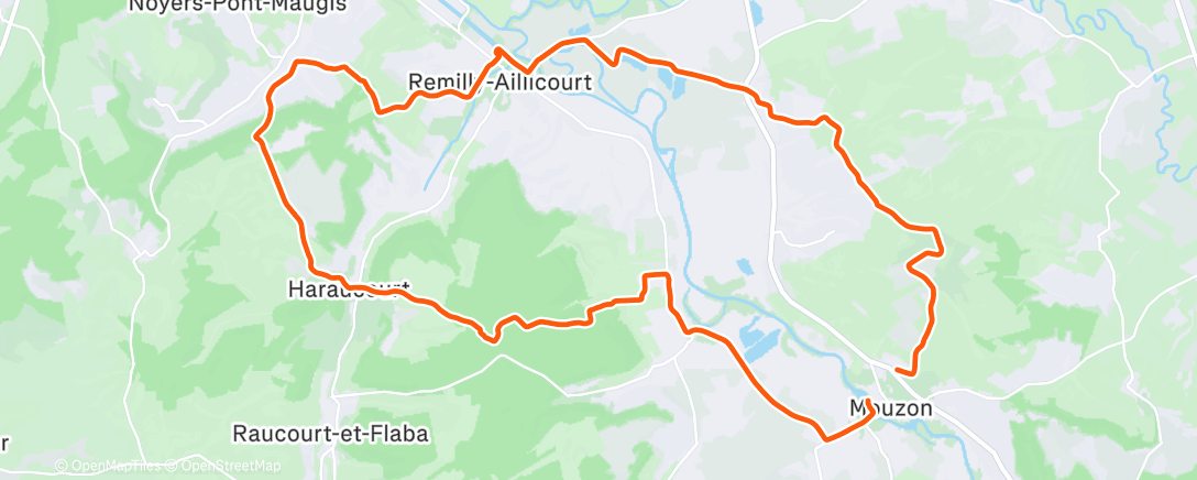 Карта физической активности (Sortie VTT dans l'après-midi)