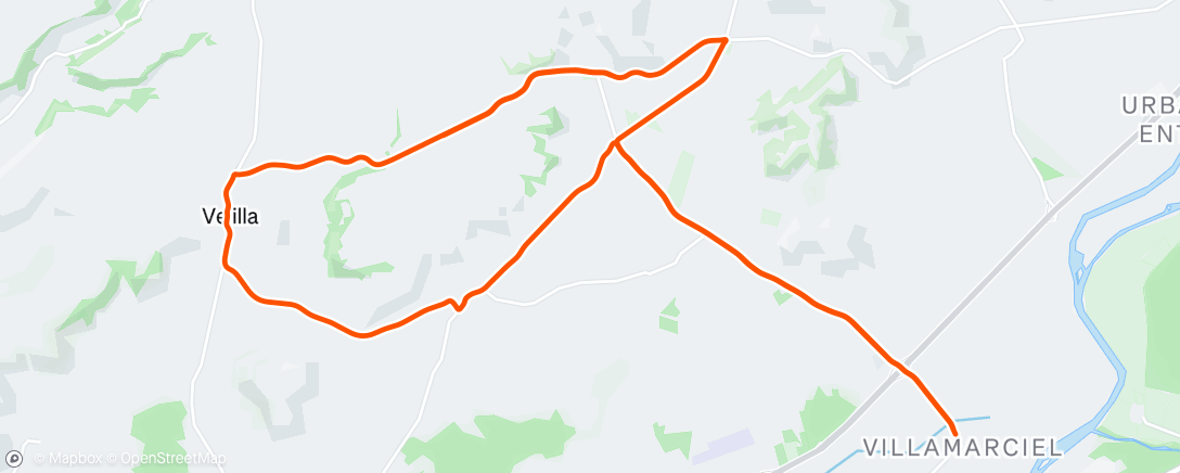 Map of the activity, Bicicleta por la tarde