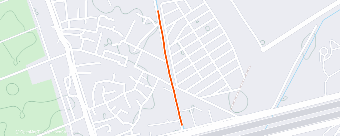 Map of the activity, Afternoon Run