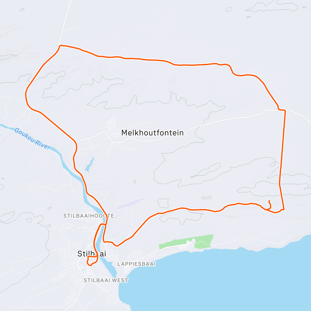 Map of the activity, Bundu Bash on pvt farm