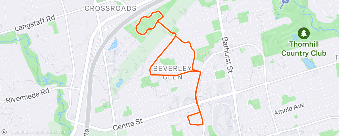 Map of the activity, Morning Run