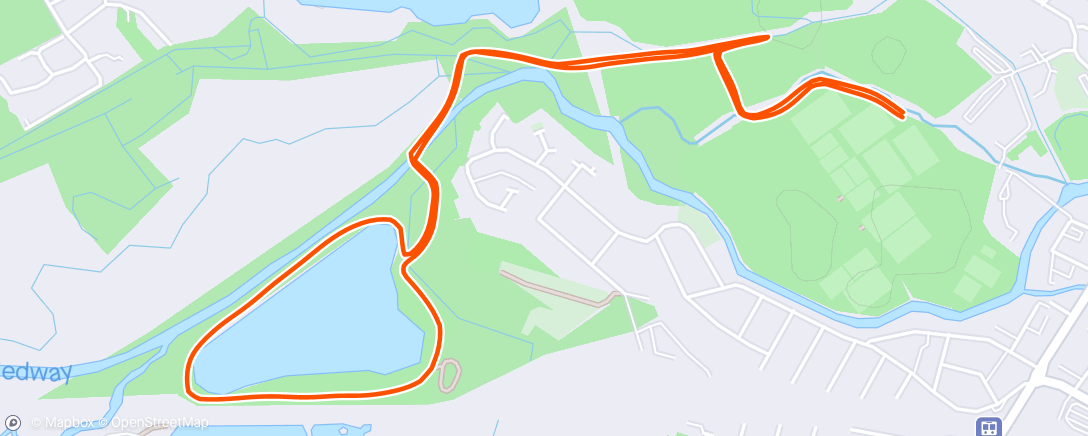 Map of the activity, Tonbridge Park Run PB