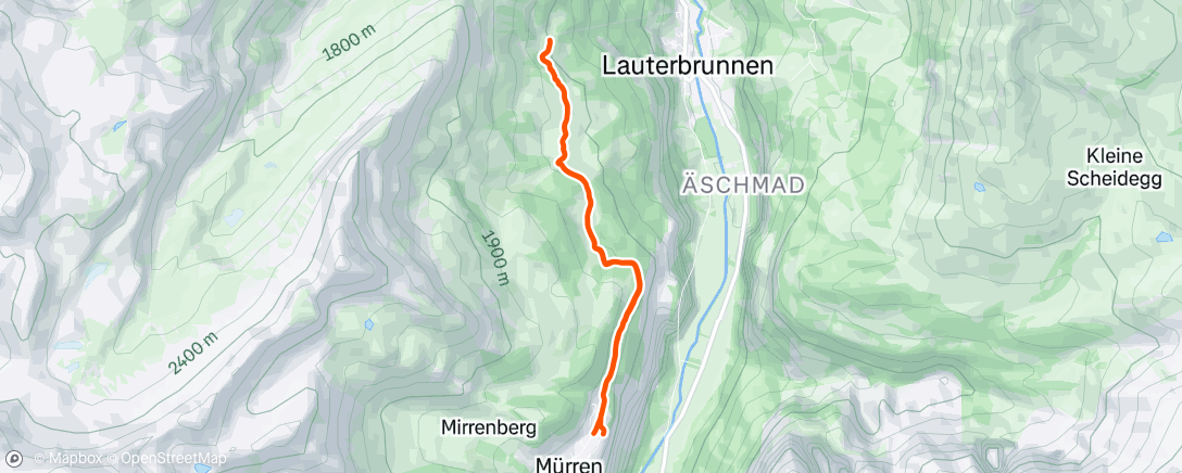 Mappa dell'attività Mürren - Grütschalp - Mürren