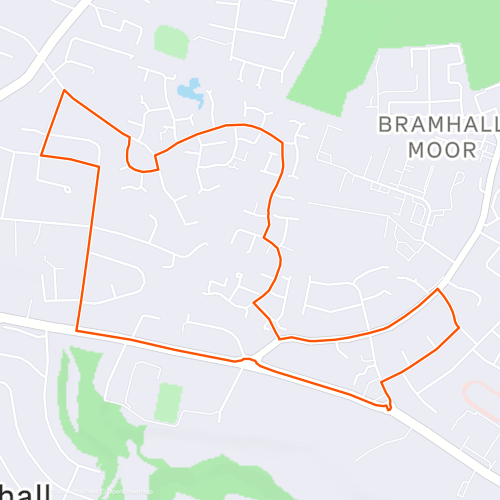 Bramhall 3 mile 4.8 km Running Route on Strava