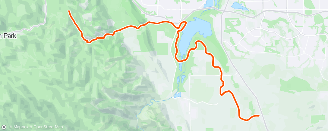 Map of the activity, Bike Ride pt 2 Deer Creek Louviers